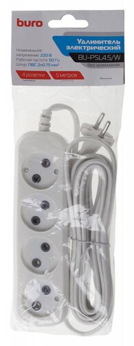 Купить Удлинитель Buro BU-PSL4.5/W белый  8130990. Характеристики, отзывы и цены в Донецке