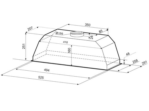 Купить Вытяжка полновстраиваемая KRONA AMELI 600 PB черный  5356574. Характеристики, отзывы и цены в Донецке