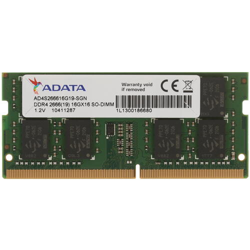 Купить Оперативная память SODIMM ADATA [AD4S266616G19-SGN] 16 ГБ  4814390. Характеристики, отзывы и цены в Донецке