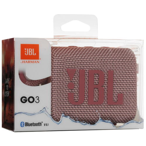 Купить Портативная колонка JBL GO 3, розовый  5420124. Характеристики, отзывы и цены в Донецке