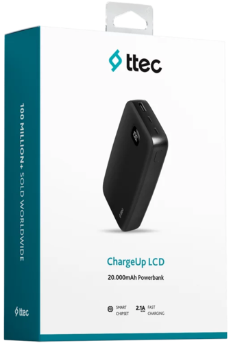 Купить Портативный аккумулятор TTEC ChargeUp LCD черный  9140717. Характеристики, отзывы и цены в Донецке