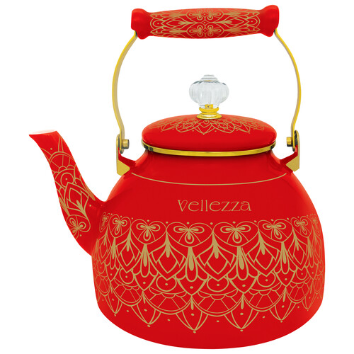 Купить Чайник для плиты VELLEZZA Empire Red VZ-8004RD красный  9185801. Характеристики, отзывы и цены в Донецке