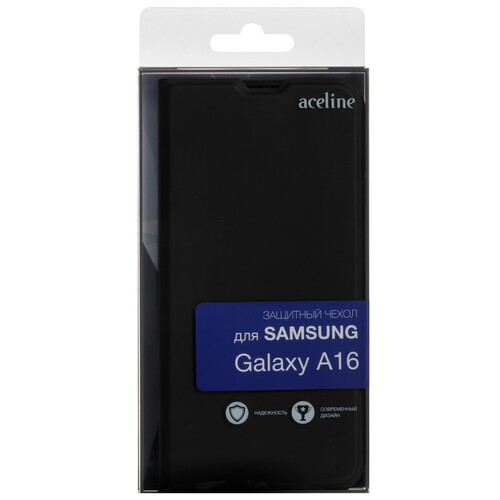Купить Чехол-книжка  Aceline Kors для Samsung Galaxy A16 4G черный  9202908. Характеристики, отзывы и цены в Донецке