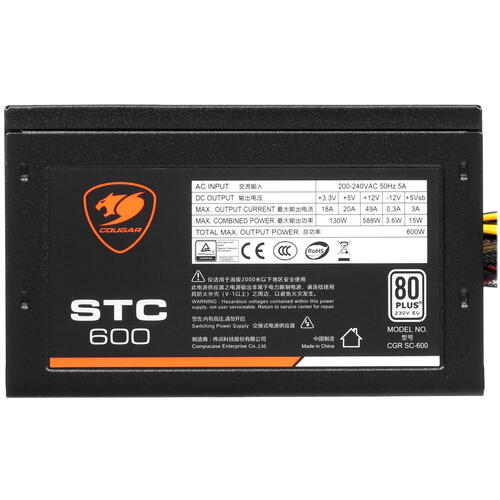 Купить Блок питания Cougar STC 600 [CGR SC-600] черный  5065274. Характеристики, отзывы и цены в Донецке