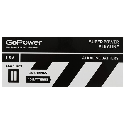 Купить Батарейка GoPower Alkaline AAA (LR03/FR03)  5499690. Характеристики, отзывы и цены в Донецке