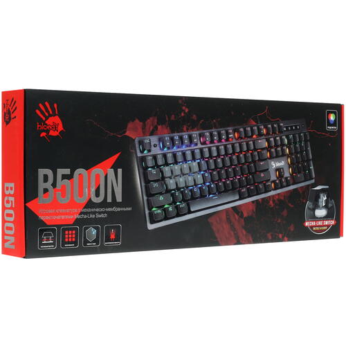 Купить Клавиатура  проводная A4Tech Bloody B500N  1620289. Характеристики, отзывы и цены в Донецке