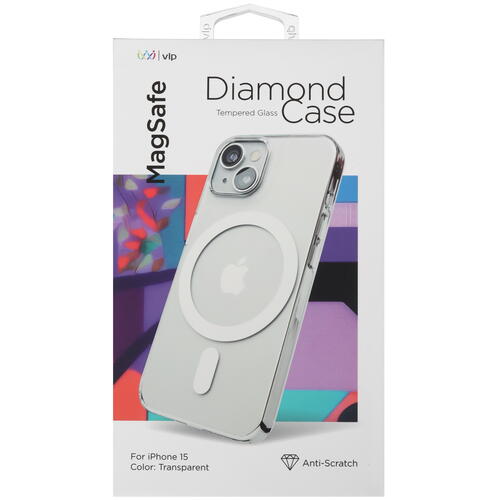 Купить Накладка  VLP Diamond Case with MagSafe для Apple iPhone 14/ 15 прозрачный  5460443. Характеристики, отзывы и цены в Донецке