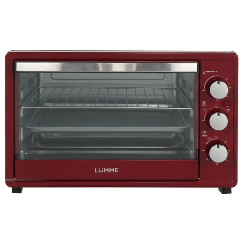 Купить Мини-печь LUMME LU-EO1712A бордовый  9226455. Характеристики, отзывы и цены в Донецке
