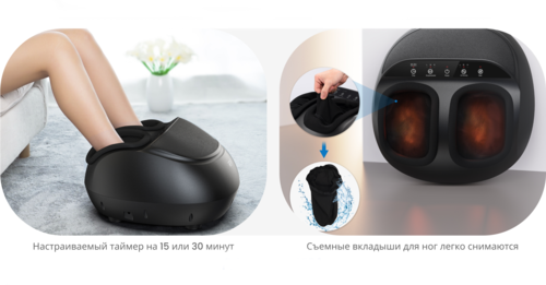 Купить Массажер компрессионный Renpho Shiatsu Foot RF-FM059 черный  9163274. Характеристики, отзывы и цены в Донецке