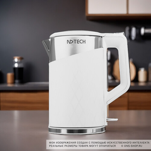 Купить Электрочайник NDTech EK6017 белый  8190950. Характеристики, отзывы и цены в Донецке