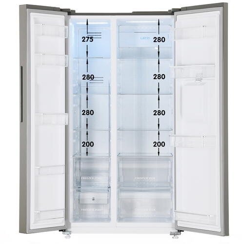 Купить Холодильник Side by Side  DEXP SBS4-56AMG серебристый  5401301. Характеристики, отзывы и цены в Донецке