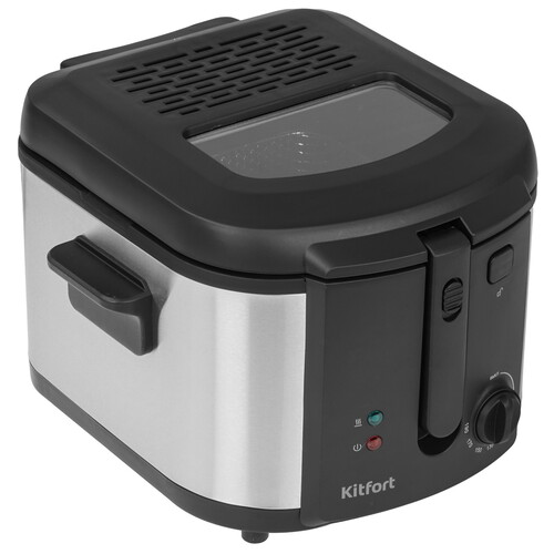 Купить Фритюрница KITFORT КТ-4076 черный  9002663. Характеристики, отзывы и цены в Донецке