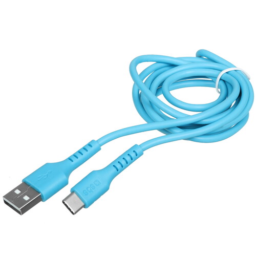 Купить Кабель круглый SBS USB Type-C - USB 2.0 Type-A голубой 1.5 м  5471868. Характеристики, отзывы и цены в Донецке