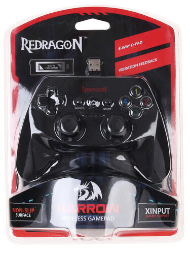 Купить Геймпад беспроводной Redragon Harrow черный  1108235. Характеристики, отзывы и цены в Донецке