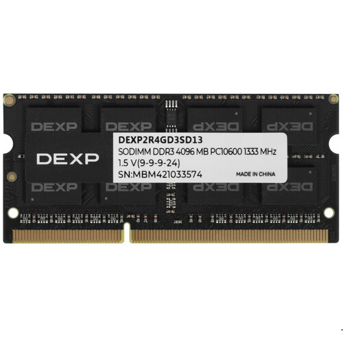 Купить Оперативная память SODIMM DEXP [DEXP2R4GD3SD13] 4 ГБ  5460507. Характеристики, отзывы и цены в Донецке