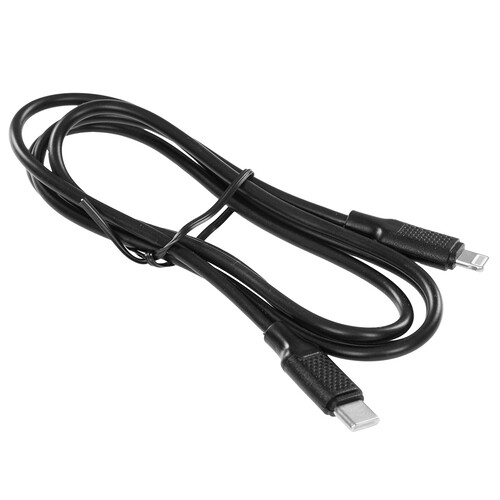 Купить Кабель круглый Гарнизон Lightning 8-pin - USB Type-C черный 1 м  5485420. Характеристики, отзывы и цены в Донецке