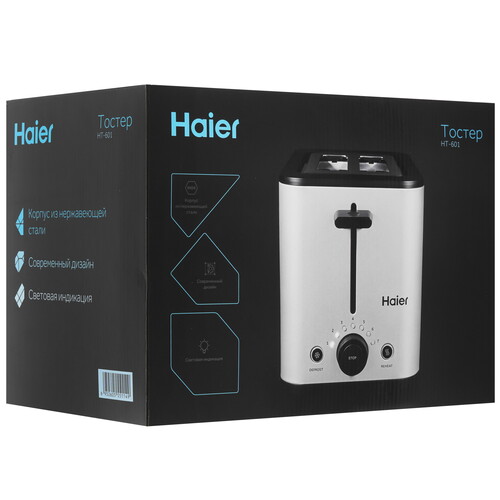 Купить Тостер Haier HT-601 серый  9240190. Характеристики, отзывы и цены в Донецке