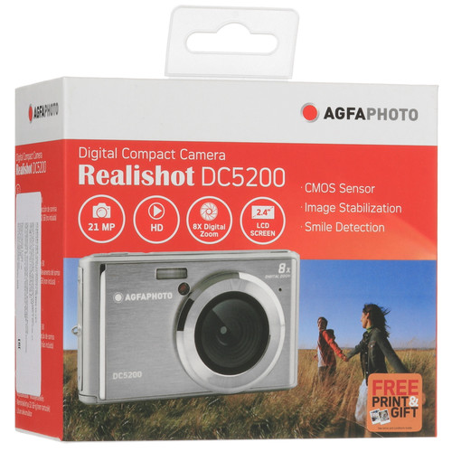 Купить Компактный фотоаппарат AgfaPhoto DC5200 серебристый  5621564. Характеристики, отзывы и цены в Донецке