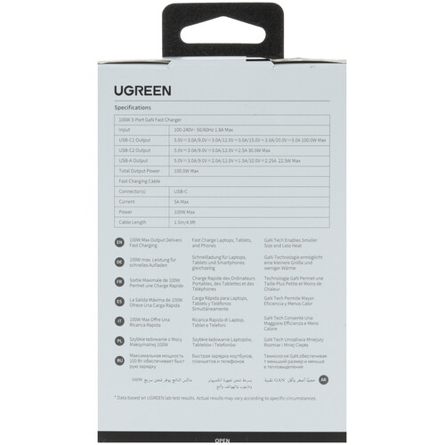 Купить Сетевое зарядное устройство Ugreen X757 серый  9147622. Характеристики, отзывы и цены в Донецке