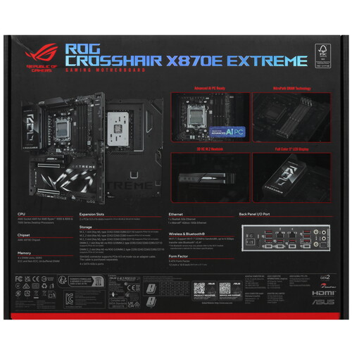 Купить Материнская плата ASUS ROG CROSSHAIR X870E EXTREME  5631993. Характеристики, отзывы и цены в Донецке