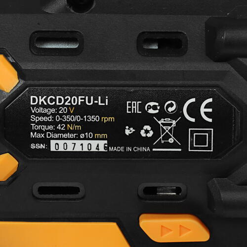 Купить Дрель-шуруповерт DEKO DKCD20FU-Li 063-4176  5308829. Характеристики, отзывы и цены в Донецке