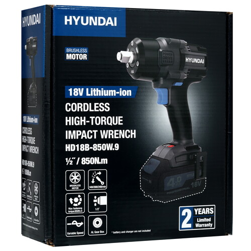 Купить Гайковерт Hyundai HD18B-850W.9 18V One for All  , Без ЗУ, Без АКБ  5467658. Характеристики, отзывы и цены в Донецке