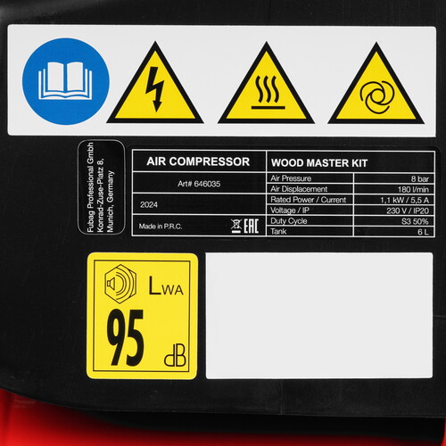 Купить Компрессор поршневой безмасляный Fubag Wood Master Kit  9157946. Характеристики, отзывы и цены в Донецке