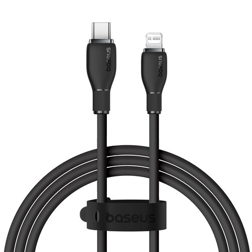 Купить Кабель круглый Baseus Lightning 8-pin - USB Type-C черный 1.2 м  9260746. Характеристики, отзывы и цены в Донецке