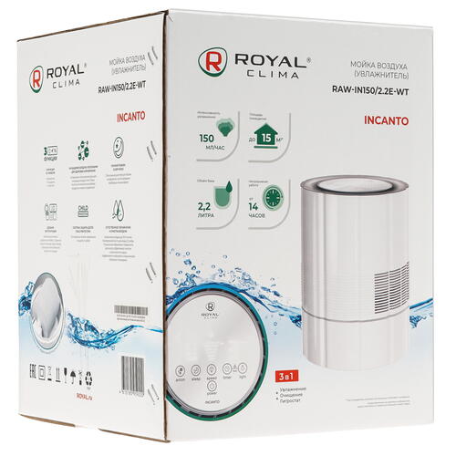 Купить Мойка воздуха Royal Clima Incanto RAW-IN150/2.2E-WT  9024901. Характеристики, отзывы и цены в Донецке