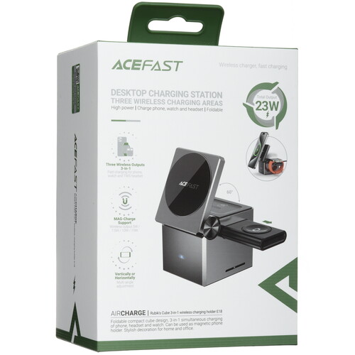Купить Беспроводное зарядное устройство ACEFAST E18 серый  5464019. Характеристики, отзывы и цены в Донецке