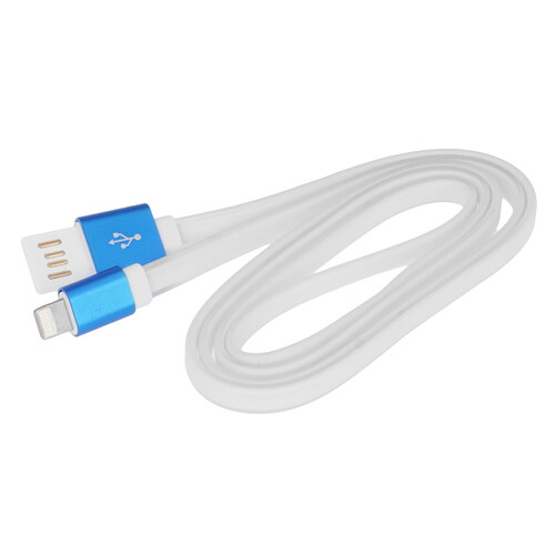 Купить Кабель плоский Cablexpert Lightning 8-pin - USB 2.0 Type-A белый 1 м  5485435. Характеристики, отзывы и цены в Донецке