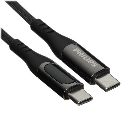 Купить Кабель круглый PHILIPS USB Type-C - USB Type-C черный 1.2 м  5492646. Характеристики, отзывы и цены в Донецке
