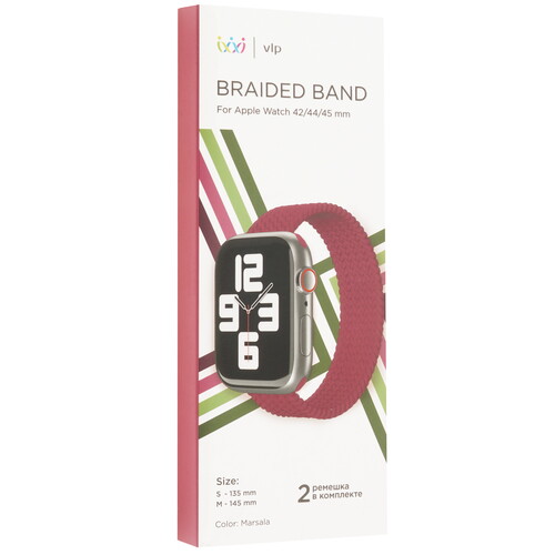 Купить Ремешок VLP для Apple Watch 42/ 44/ 45mm бордовый  9263177. Характеристики, отзывы и цены в Донецке