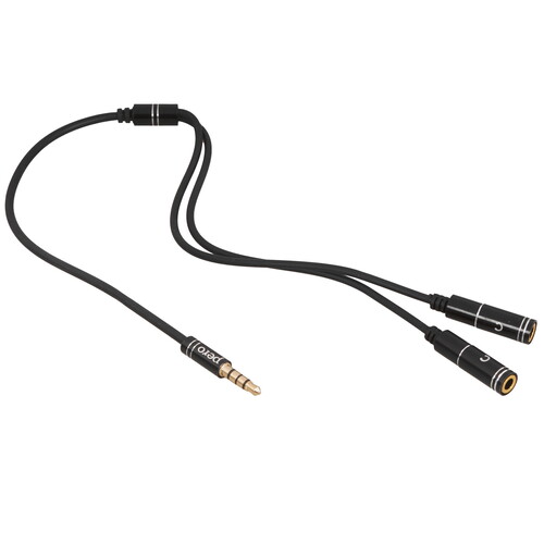 Купить Кабель   Pero jack 3.5 мм - jack 3.5 мм х2 шт. черный  9933633. Характеристики, отзывы и цены в Донецке