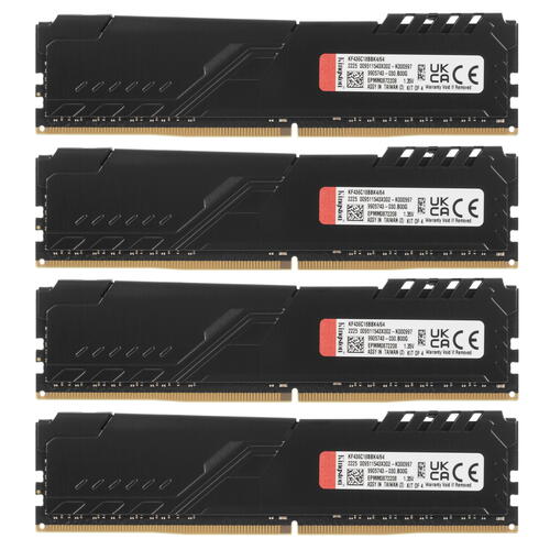 Купить Оперативная память Kingston FURY Beast Black [KF436C18BBK4/64] 64 ГБ  5053606. Характеристики, отзывы и цены в Донецке