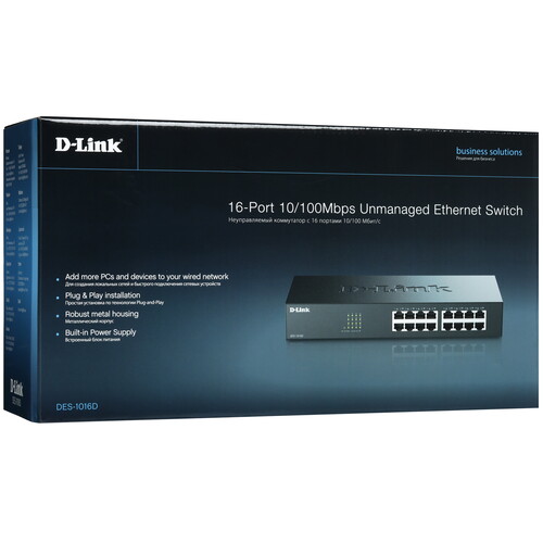 Купить Коммутатор D-Link DES-1016D/L1  5620206. Характеристики, отзывы и цены в Донецке