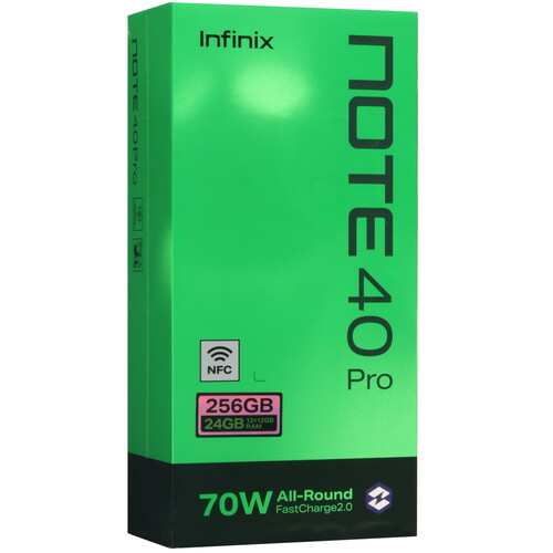 Купить 6.78" Смартфон Infinix NOTE 40 Pro 256 ГБ зеленый  5450486. Характеристики, отзывы и цены в Донецке