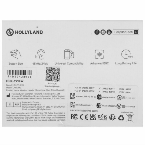 Купить Радиосистема Hollyland Lark M2 Camera  5623746. Характеристики, отзывы и цены в Донецке