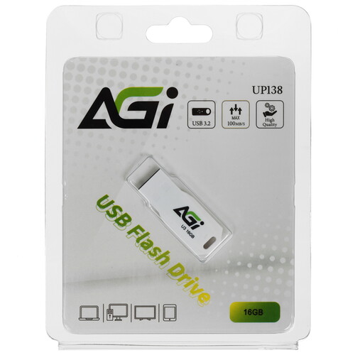 Купить Память USB Flash 16 ГБ Agi UP138 [AGI016GBWUP138-RT]  5621121. Характеристики, отзывы и цены в Донецке