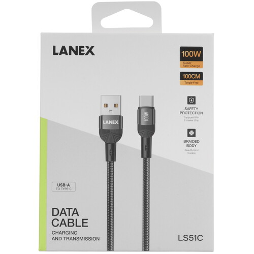 Купить Кабель круглый LANEX Lightning 8-pin - USB Type-C серый 1 м  9280489. Характеристики, отзывы и цены в Донецке