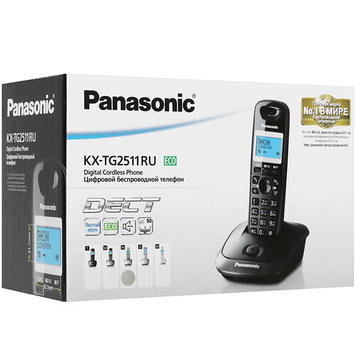 Купить Телефон беспроводной (DECT) Panasonic KX-TG 2511RUN  1052694. Характеристики, отзывы и цены в Донецке