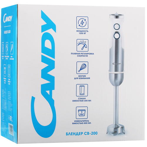 Купить Блендер погружной CANDY CB-200 серебристый  5069211. Характеристики, отзывы и цены в Донецке
