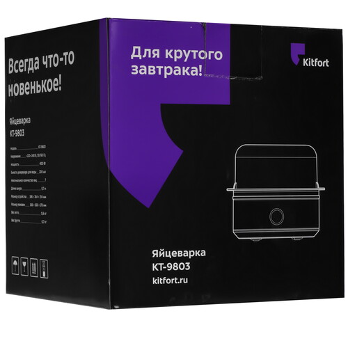 Купить Яйцеварка Kitfort KT-9803 белый  9222109. Характеристики, отзывы и цены в Донецке