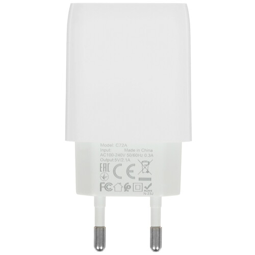 Купить Сетевое зарядное устройство Hoco C72A белый  5474774. Характеристики, отзывы и цены в Донецке