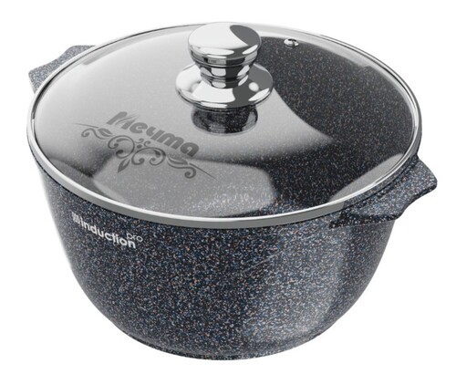 Купить Кастрюля Мечта Гранит Induction Pro 44803И 4 л 24 см синий  9149167. Характеристики, отзывы и цены в Донецке