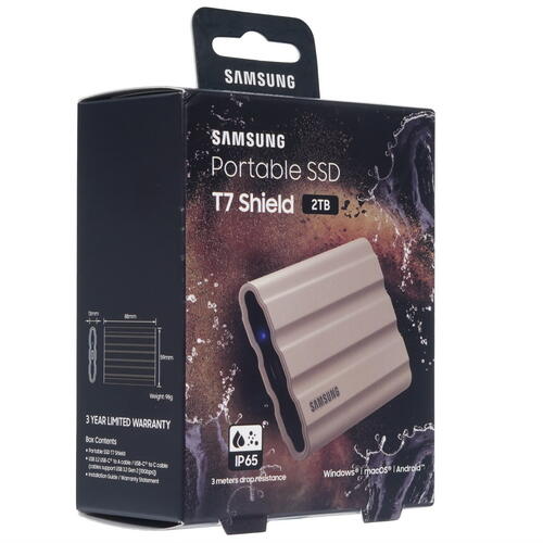 Купить 2000 ГБ Внешний SSD Samsung T7 Shield  5046057. Характеристики, отзывы и цены в Донецке