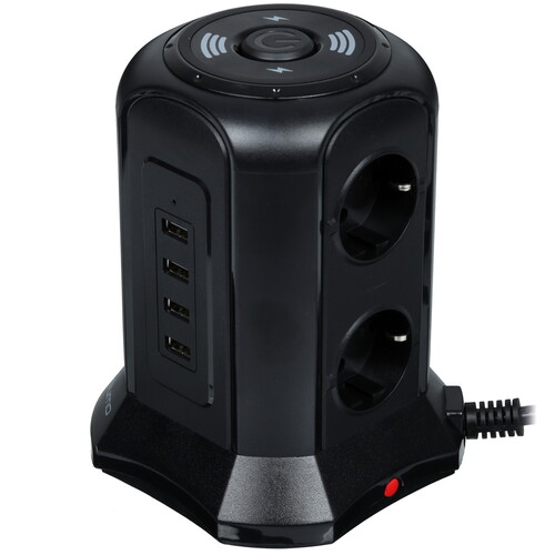 Купить Сетевой фильтр Qumo Power Tower Pro SFU2 черный  5489815. Характеристики, отзывы и цены в Донецке