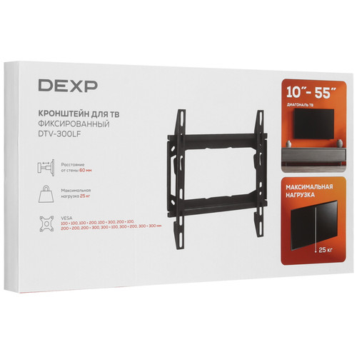 Купить Кронштейн для ТВ DEXP DTV-300LF черный  9332777. Характеристики, отзывы и цены в Донецке