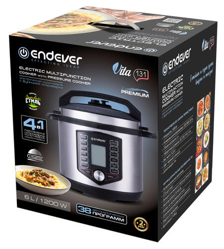 Купить Мультиварка-скороварка Endever Vita-131 серебристый  9079616. Характеристики, отзывы и цены в Донецке