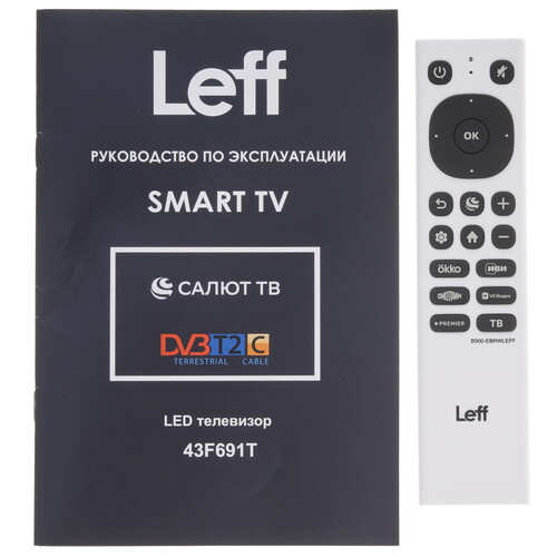 Купить 43" (108 см) Телевизор Leff 43F691T белый  9229062. Характеристики, отзывы и цены в Донецке